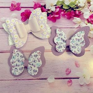 Bow with butterflies set